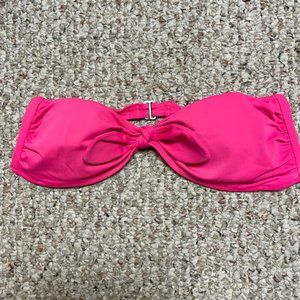 Victoria's Secret small hot pink strapless bandeau bikini top